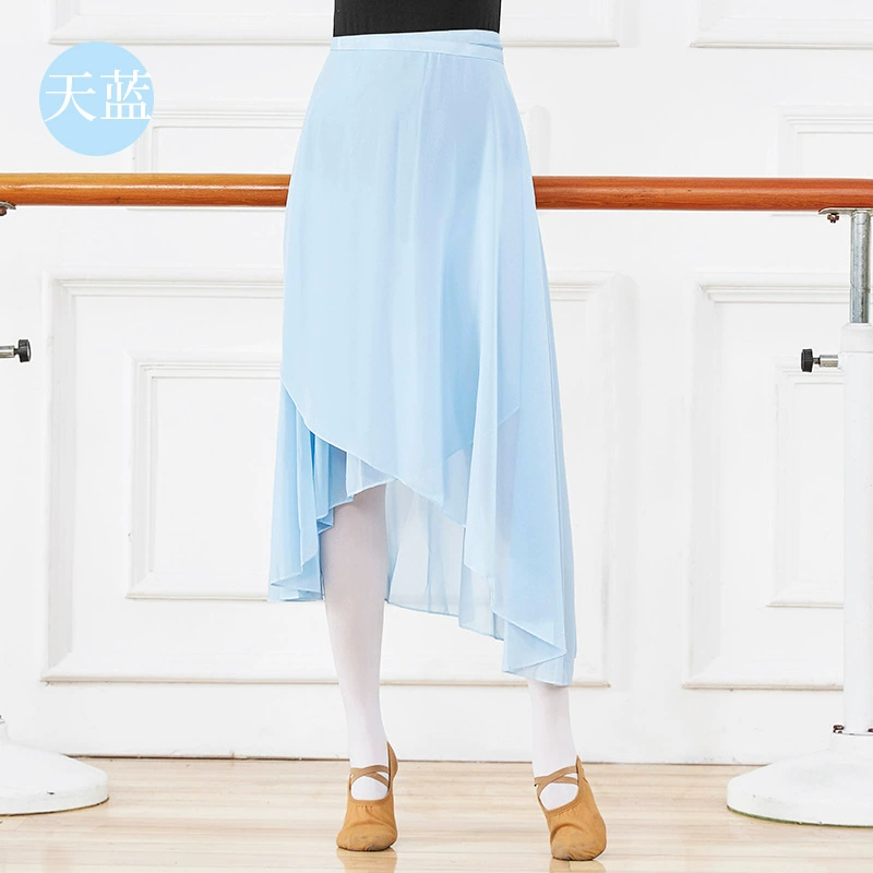 Ballet Wrap Skirt (Adult) — Long Tulle Chiffon Practice Skirt, One Size