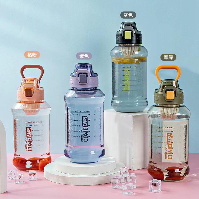 Tongxin Internet celebridad deportes espacio Copa 1200ml gran capacidad rebotando taza de plástico hombres y mujeres pareja fitness práctico taza de agua