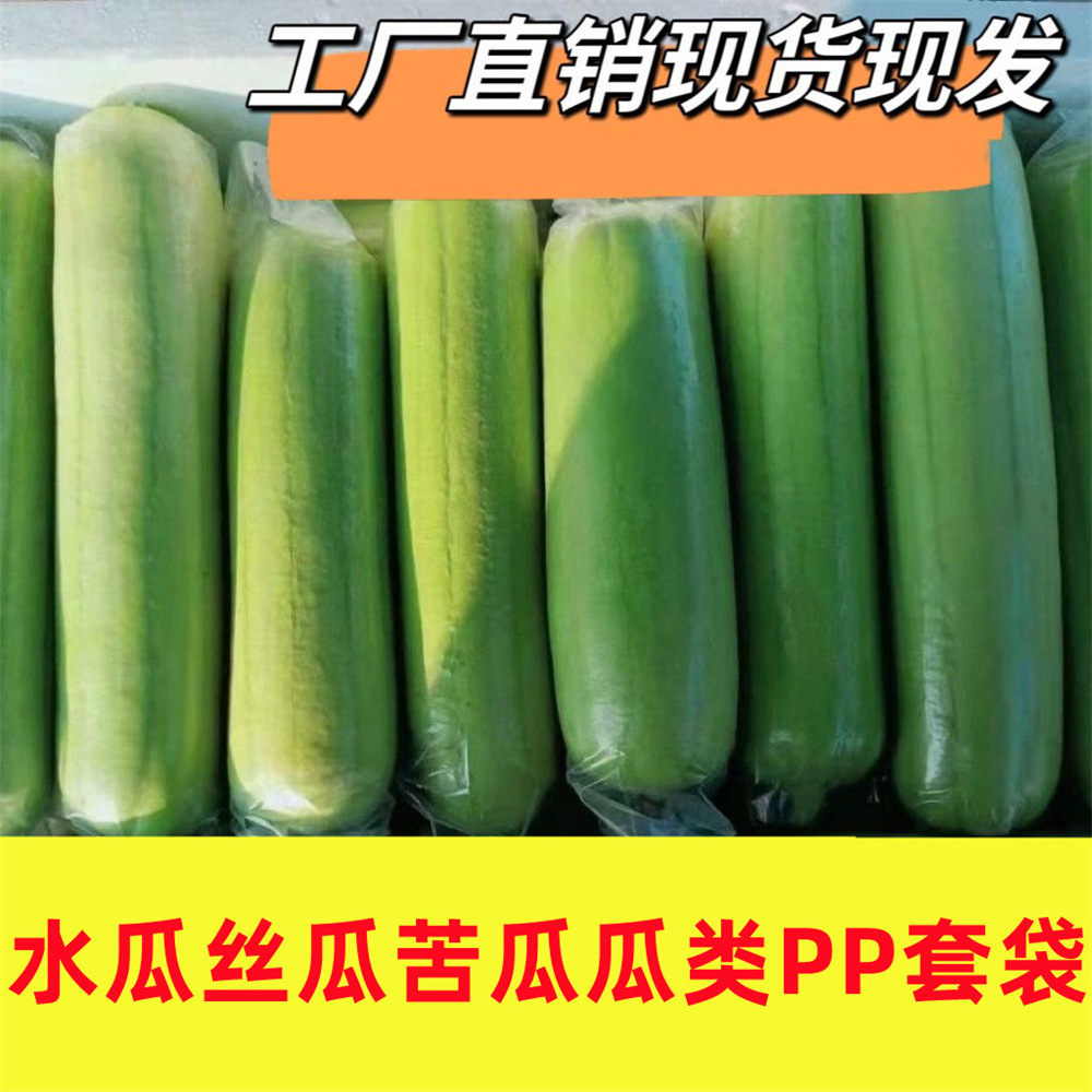 水瓜丝瓜苦瓜两头通套袋PP高透明平口塑料袋防水防虫瓜类保护袋