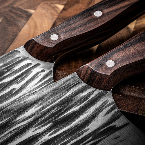 Stainless steel kitchen knife, cutting knife, hammered slicing knife for home use, sharp fish head knife, two-in-one chopping and slicing knife