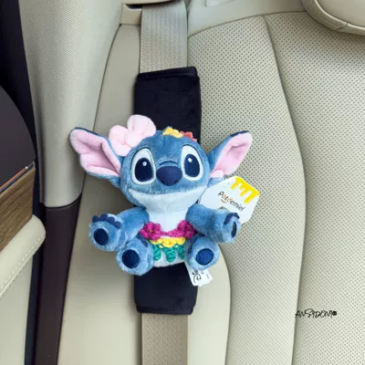 Authentic Lilo and Stitch Sürətlər qutusu və əl tormozu başlıqları - shoulder-pads-50-black-plush-genuine-squatting-stitch-pink-rose-red-beach-suit