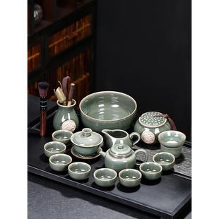 Geyao Kung Fu Tea Set suit Home High-end Office Visiting Entry Luxury Chinese Style Complete Set of Ceramic Tea Cup