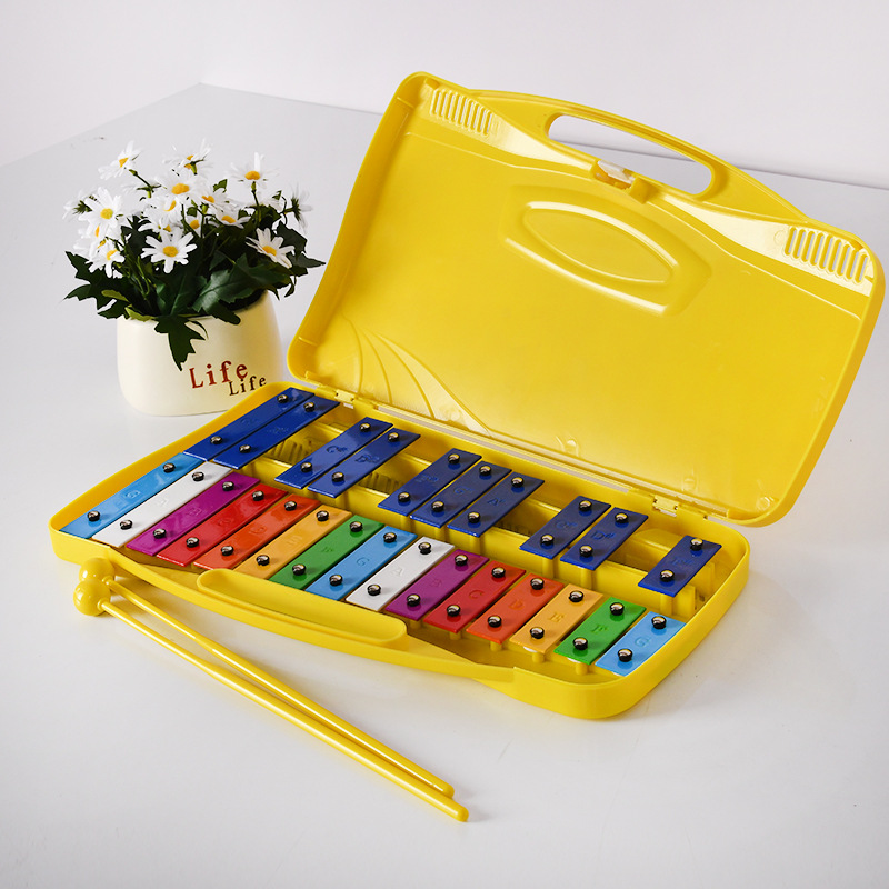 Instrumento Musical Infantil Orff, Xilófono de Placa de Aluminio de 25 Tonos, Material Didáctico para Educación Temprana, Xilófono de Placa de Acero de 25 Tonos al por Mayor