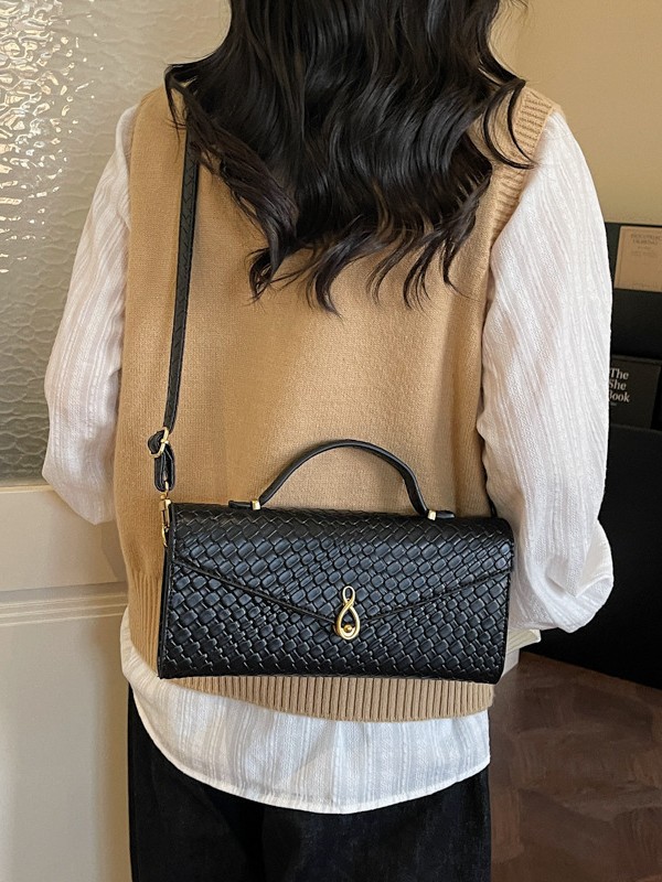 Nicho trenzado bolso de patrón de mujer 2026 bolso de moda retro lujoso exterior bolso de hombro sobre image 5