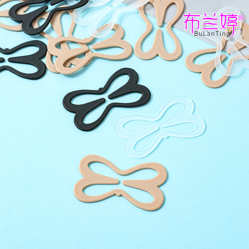 蜻蜓文胸防滑扣隐形美背免缝可拆溜肩好物防走光交叉塑料后背扣子
