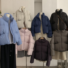 欧玛莱 白鸭绒立领色羽绒服女冬季新款显瘦保暖面包服外套潮 5116
