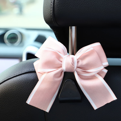 Gancho de coche, lazo, asiento de coche, gancho trasero, asiento trasero lindo, gancho pequeño multifuncional invisible, decoración de coche
