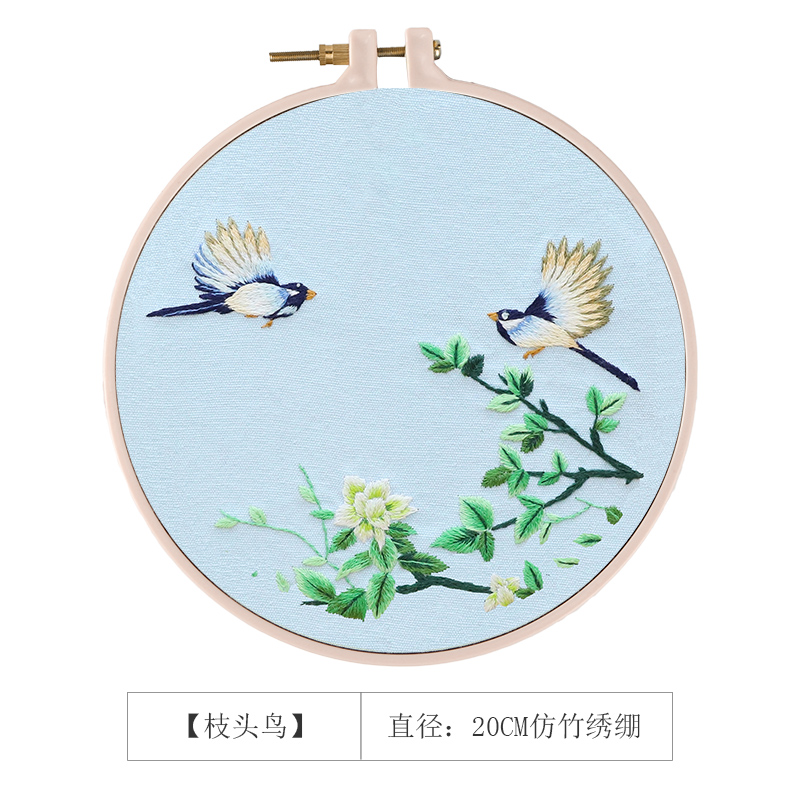 Bordado DIY auto bordado hecho a mano para principiantes Fan material de bordado paquete de bordado Su estilo antiguo Wang Zhi