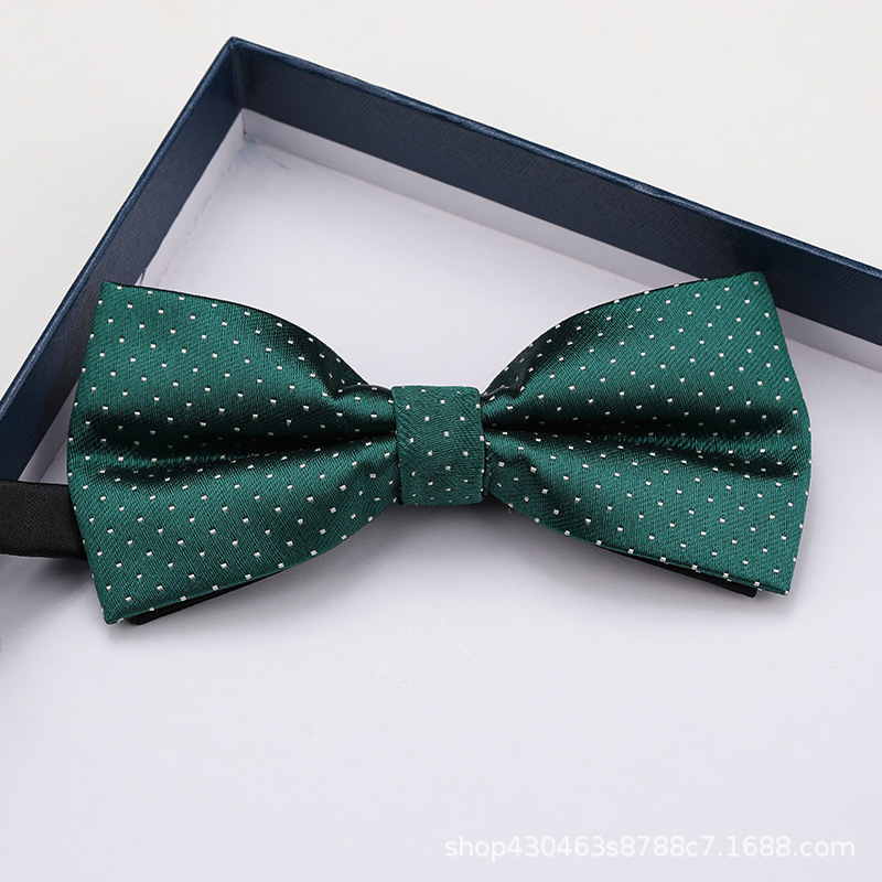 에메랄드 그린 도트 나비넥타이