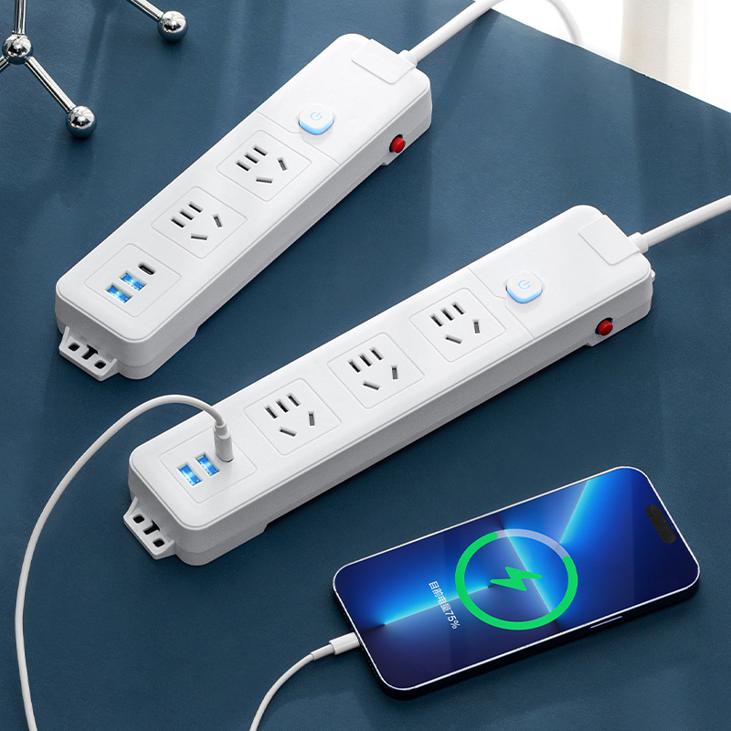 Home Multifunctional Socket Panel USB Multi-Port Power Strip Extension Cord for Dormitory Student Accommodation