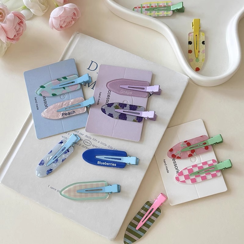 Verano color sin marcas clip de cabello adorable clips lateral frangeo coreano frente rotura clip de cabello tocado