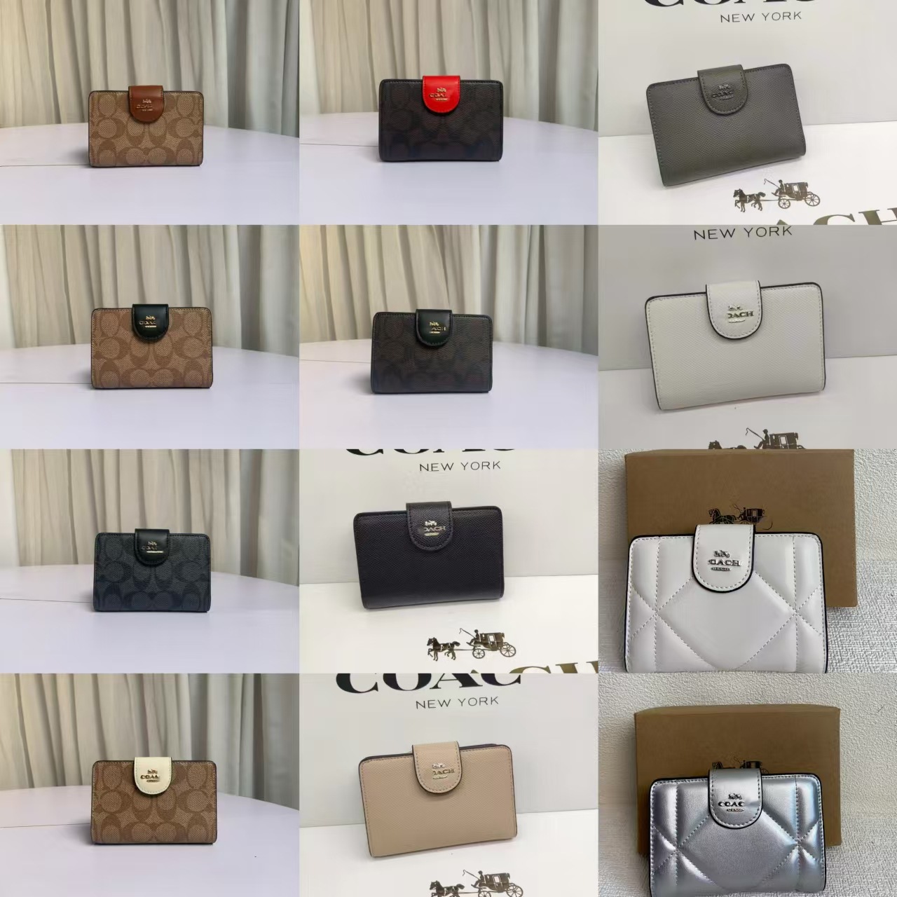 寇家新款纽带包经典老花手拿包多图案索吻包多卡位浮雕短款零钱包