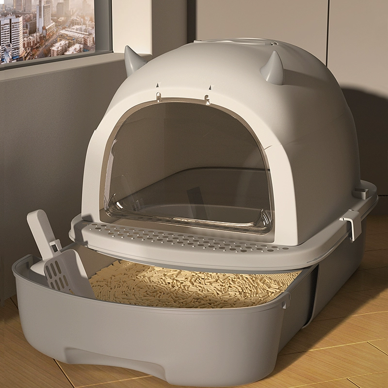 Дезодорант для кошачьего туалета, полностью закрытый, очень большой кошачий туалет, кошачий туалет, очень большой дезодорант для кошачьего туалета с защитой от брызг