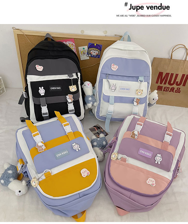 Schoolbag Girls' Korean Style Good-looking Junior High School Student Large Capacity Backpack Mori All-match Primary School Student Lightweight Backpack display picture 5