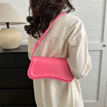 纯色包包女2023新款单肩手提包质感时尚百搭车缝线做工