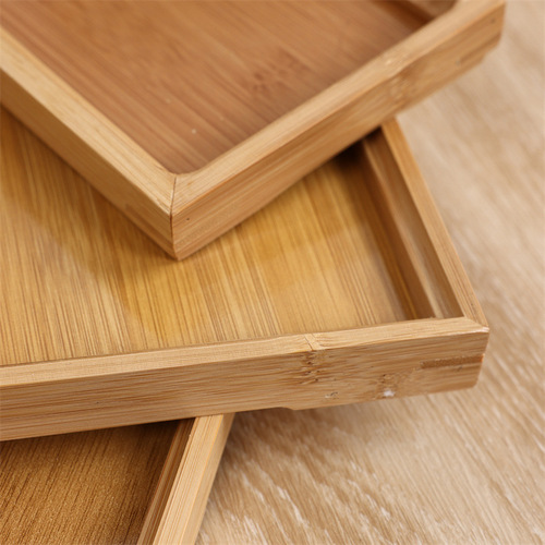Bamboo tray right angle tray tea tray hotel restaurant fast food tray fruit tray Japanese style bamboo saucer rectangular
