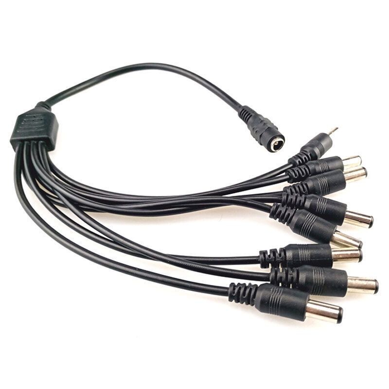 Dc 1-to-8 Power Cable Female Connector 1 Input 8 Outputs 12V for Centralized Power Supply Surveillance Camera Accessories 1 to 8 Dc 1-to-8 Power Cable Female Connector 1 Input 8 Outputs 12V for Centralized Power Supply Surveillance Camera Accessories 1 to 8