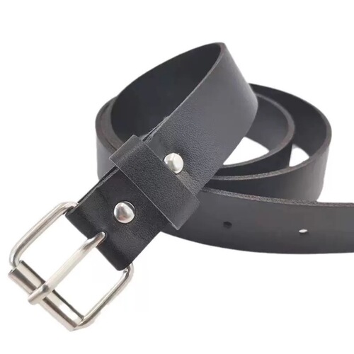 Leather-look Gift Belt for Women, Pin Closure Slim Belt, Pair with Shirt or Dress