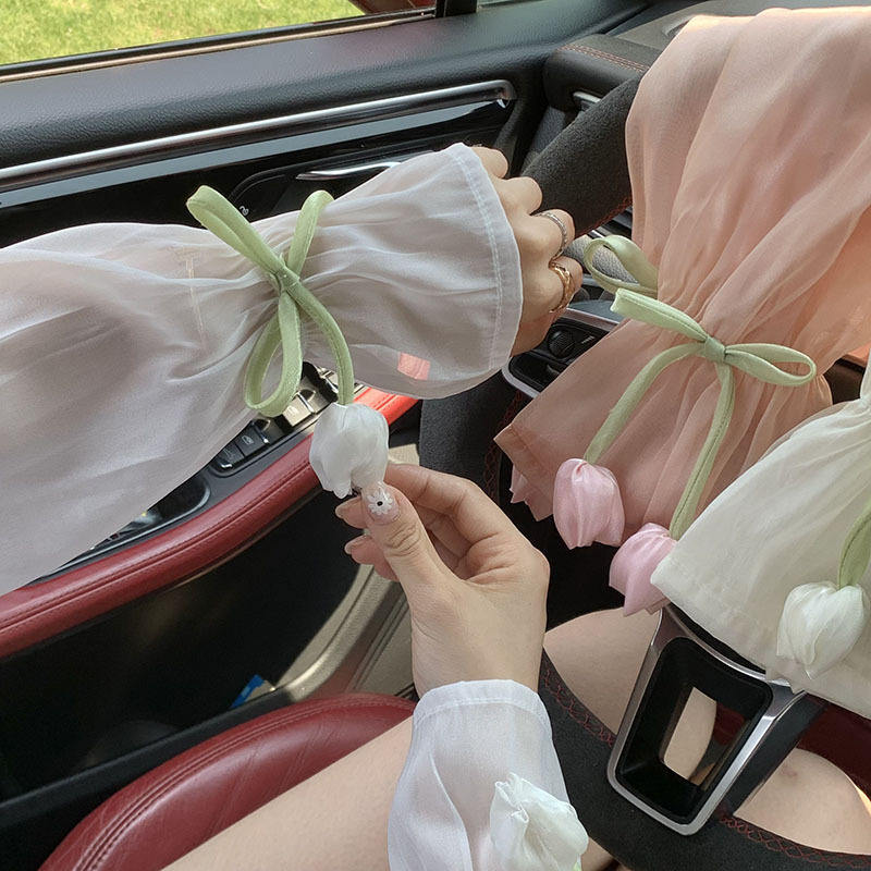 Sleeve de hielo protector solar suelta y transpirable verano conducir super inmortal arco manga de trompeta de tulipanas sleeve de hielo manga