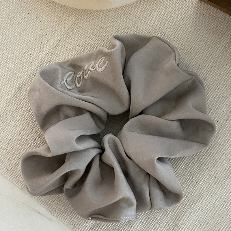 Satín coreano de alta calidad color sólido anillo de pelo de intestino grueso de alta elasticidad cuerda de pelo sin marcas joyas para el pelo