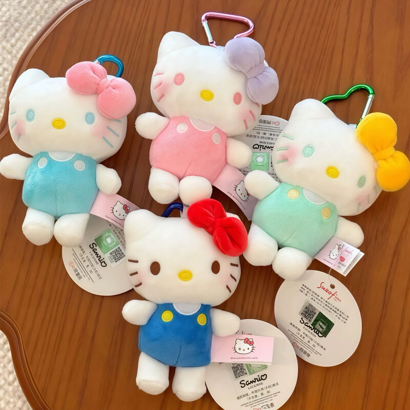 正版三丽鸥hellokitty凯蒂猫包包挂件毛绒公仔钥匙扣书包挂饰玩偶|undefined