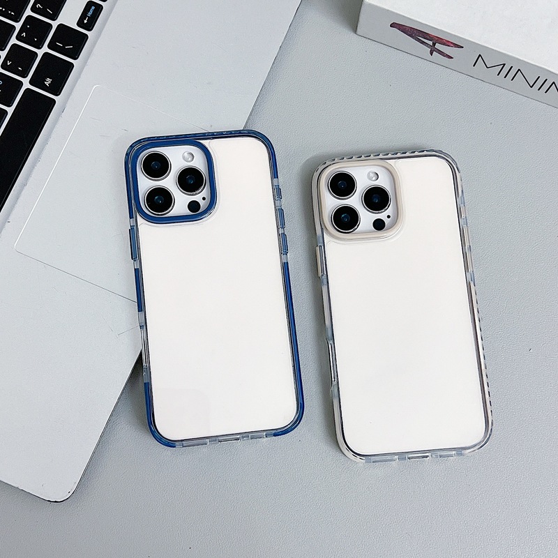 iPhone17に適した高透明度2.0 TPEツートンカラーケース、Apple11耐衝撃保護ケース、アクリル製コントラストカラーシェル|undefined
