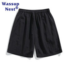 wasuup夏季冰感速干潮牌短裤男天丝五分休闲裤宽松百搭沙滩裤子