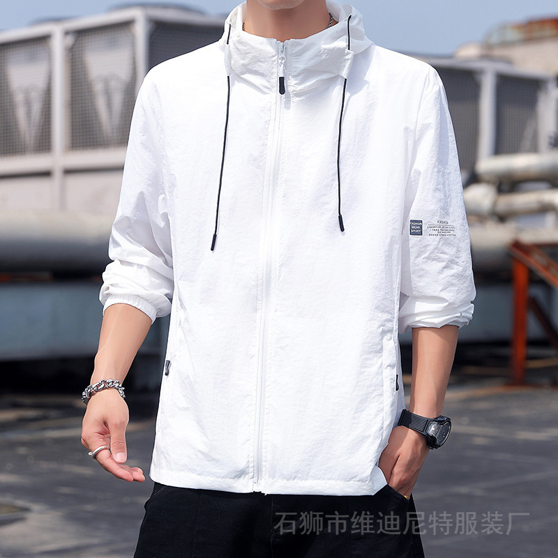Cross-Border Outdoor Skin Sun Protection Clothing Men's Summer Anti-Uv Sports Jacket Men's and Women's Hooded Fishing Clothing