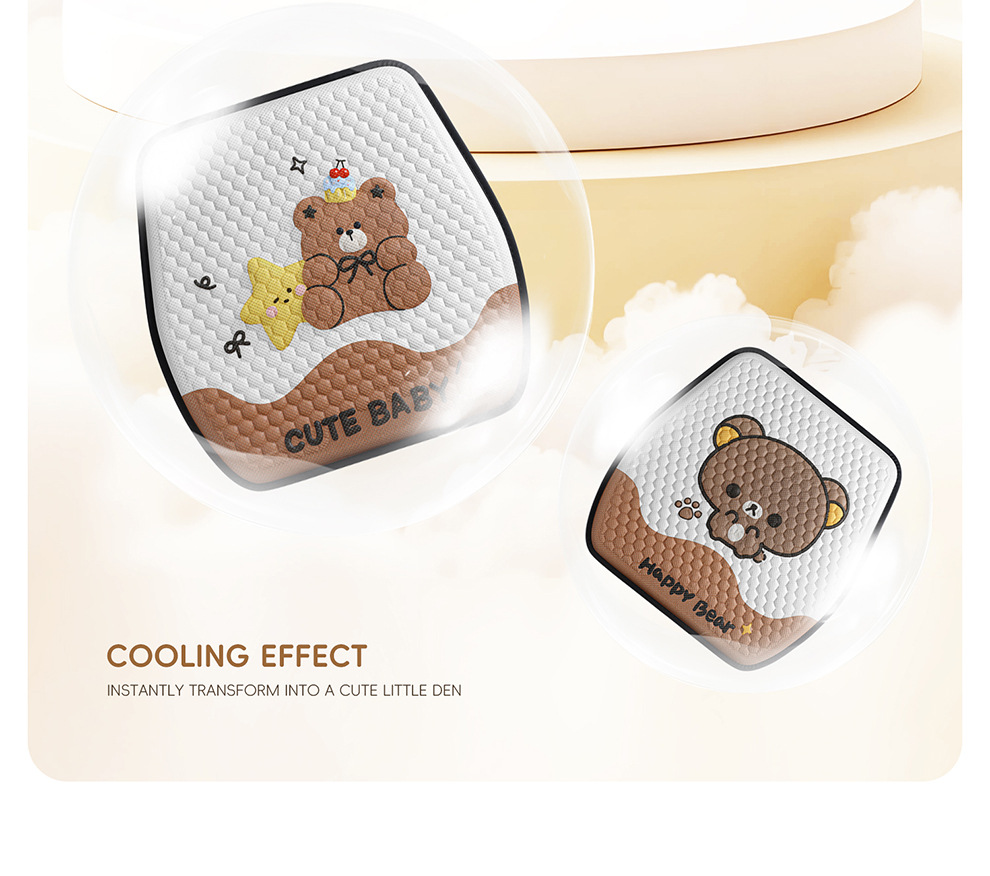 Directly from the Manufacturer, New Cartoon Gel Car Seat Cushion, Ice Silk Cooling Pad, Breathable Cooling Pad for Long Sitting in the Office, Silicone Pad
