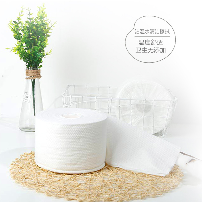Thickened Crystal Cotton Gentle Wet and Dry Double-Use Pearl Pattern Face Towel 80 Pcs Disposable Makeup Remover and Cleansing Daily Supplies