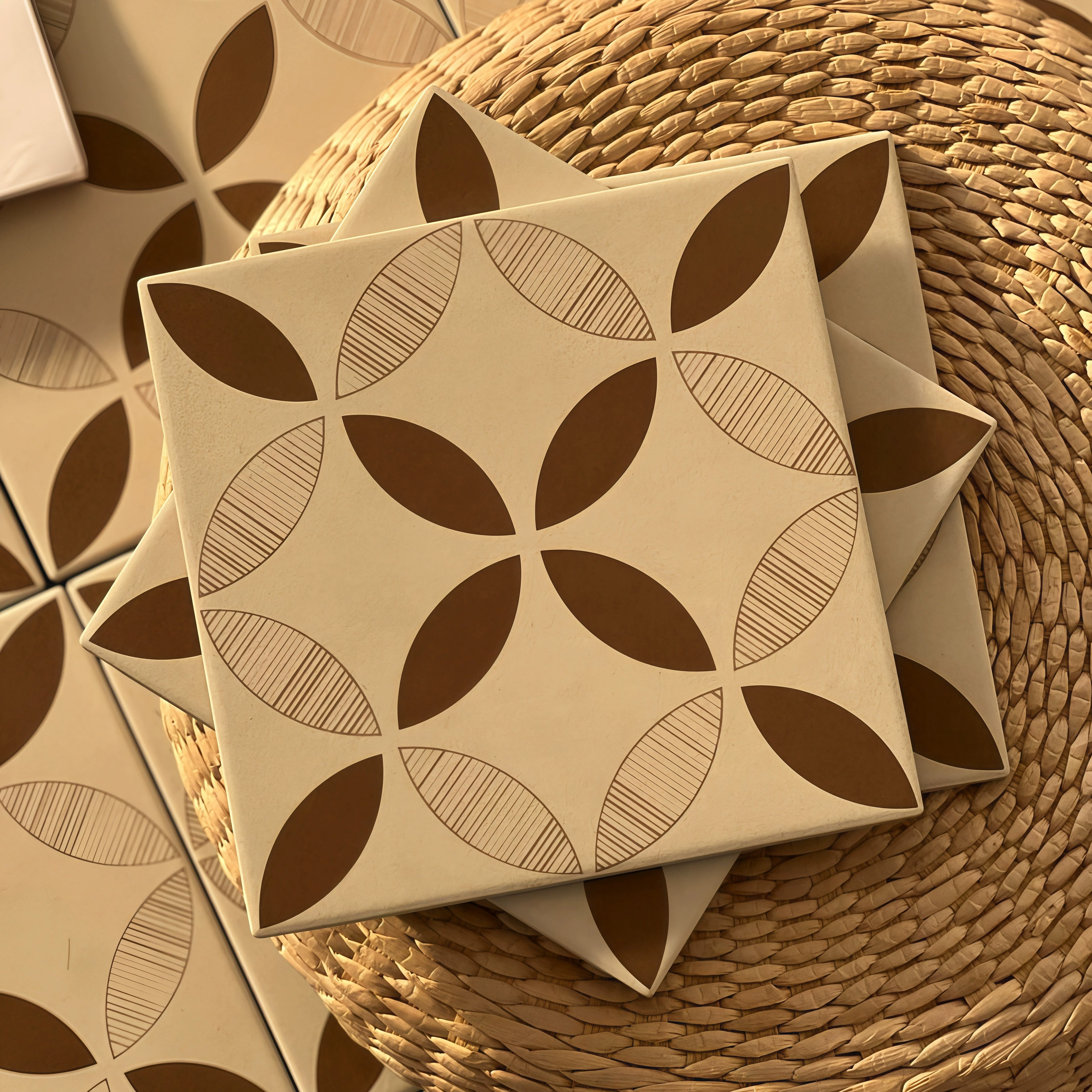 Французская плитка в стиле середины века, полностью керамическая, маленькая, нескользящая и износостойкая, 300x300, для кухни, ванной, балкона, нескользящая напольная плитка