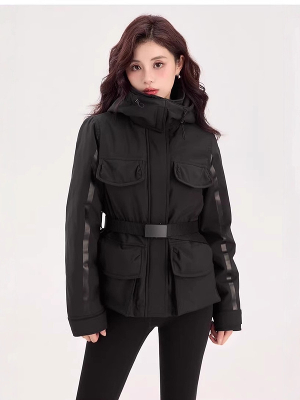 明星同款三防工装羽绒服女2025冬季新款运动登山服冲锋户外外套潮|undefined
