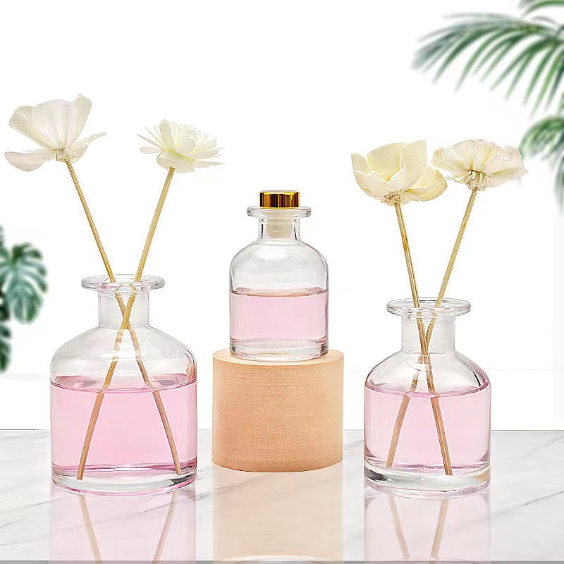 50ml100ml200ml大肚香薰瓶透明玻璃香薰瓶空瓶北欧风玻璃扩香瓶