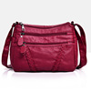 Water repellent fashionable trend handheld capacious one-shoulder bag, city style, for middle age, genuine leather