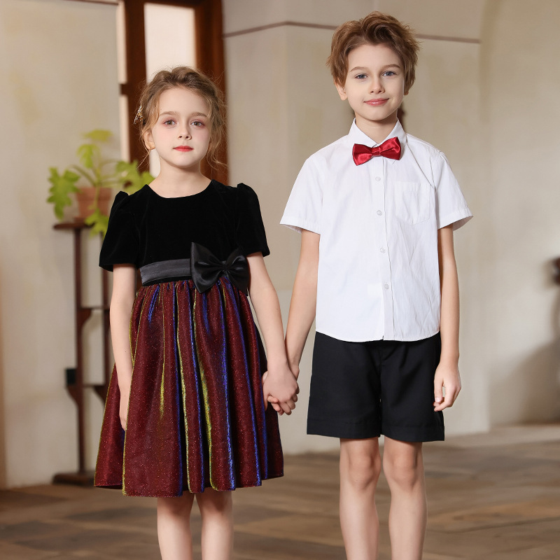 Uniformes de actuación del coro de niños de jardín de infantes para estudiantes de primaria y secundaria, recitación de poesía, discursos, trajes de actuación de danza para niñas