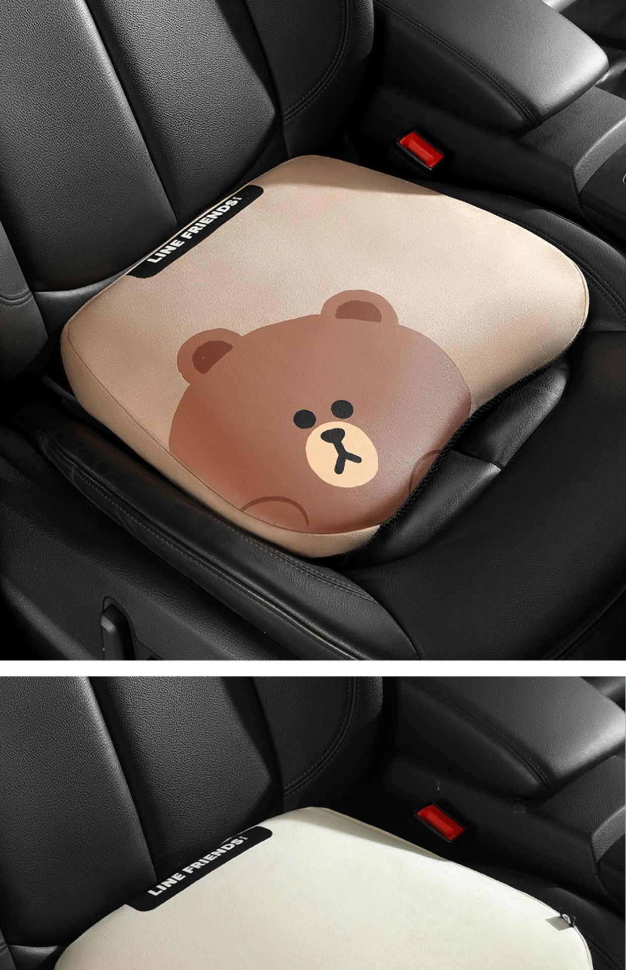 Brown Car Booster Seat Cushion, Suitable for All Seasons, for Short Women, Driver's Seat, In-Car Driving Learning Cushion