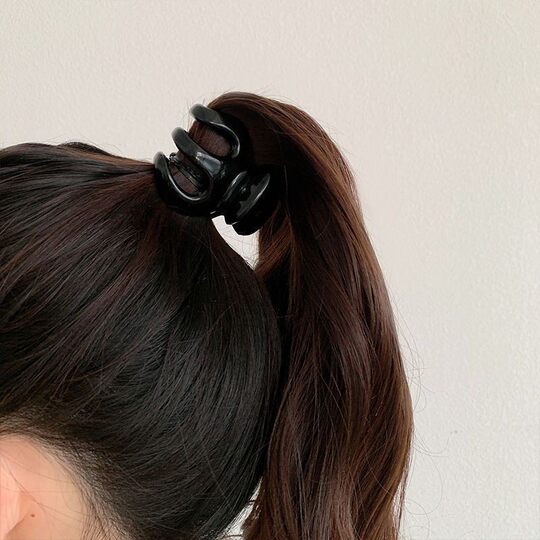 New pumpkin small grab clip large ball headdress hair clip high ponytail fixed princess head small claw clip wholesale