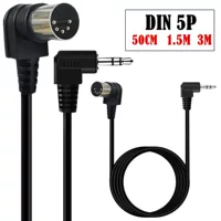 Адаптерный кабель 3.5мм двухконтактный локоть audio plug к MIDI 5-контактный проводник, компьютерный аудиовыход MIDI5-контакт DIN5P