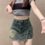 新款春夏美式高腰热裤