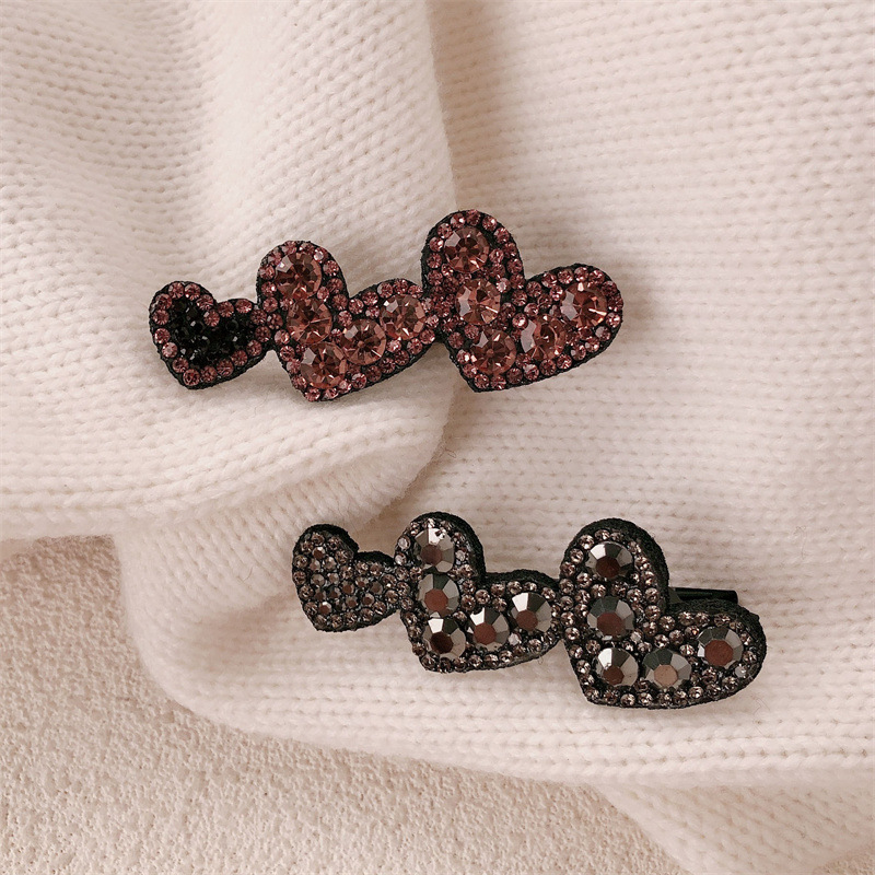 Diámetro completo amor clip de cabello de cabeza de mujer clip de cabello de borde de moda de alta gama clip de frangeo lateral clip de cabello al por mayor