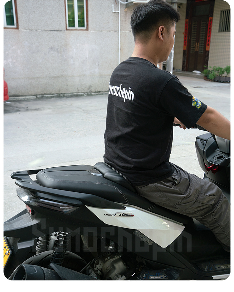 Longxin Wuji SR250GT modified cushion assembly breathable and comfortable lumbar cushion leather backrest non-destructive installation