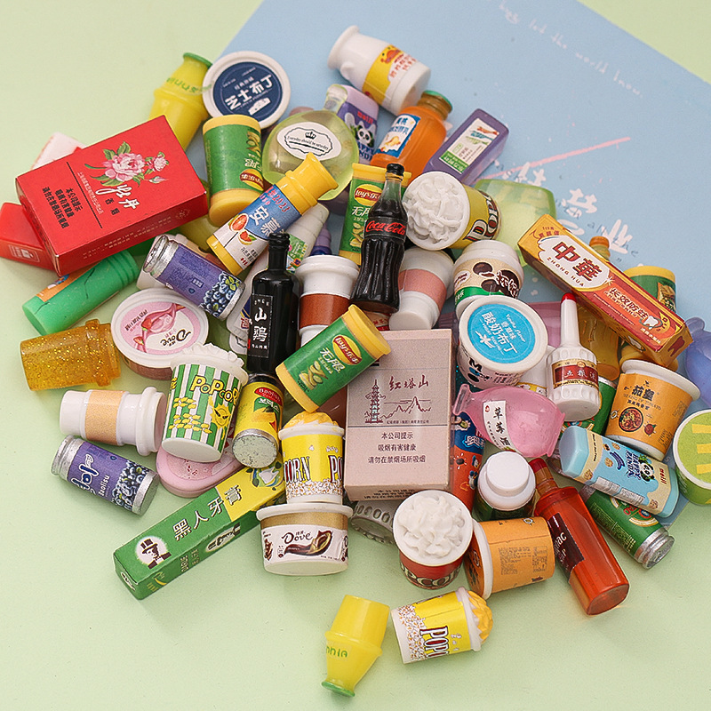 Simulated 3D Miniature Convenience Store Supermarket Decorations, Food Toys, Bottle Toys, Cream Glue DIY Blind Box Blind Bag Accessories Simulated 3D Miniature Convenience Store Supermarket Decorations, Food Toys, Bottle Toys, Cream Glue DIY Blind Box Blind Bag Accessories