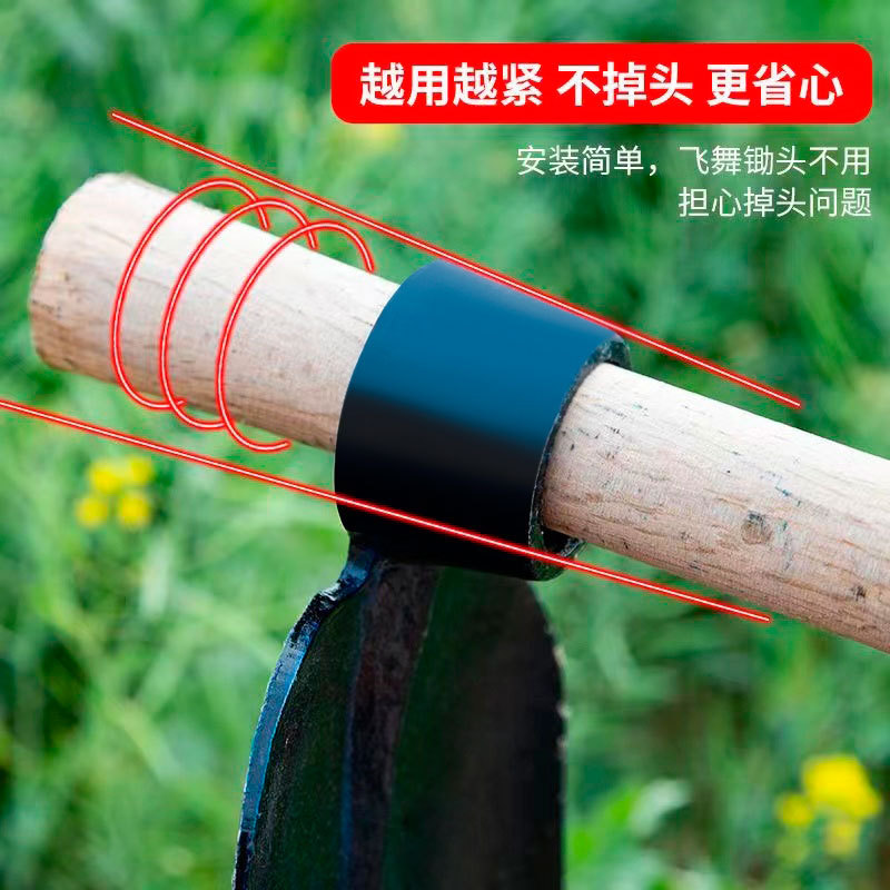 Manganese steel large wooden handle hoe multifunctional outdoor agricultural tool thickened willow handle hoe all steel household steel hoe