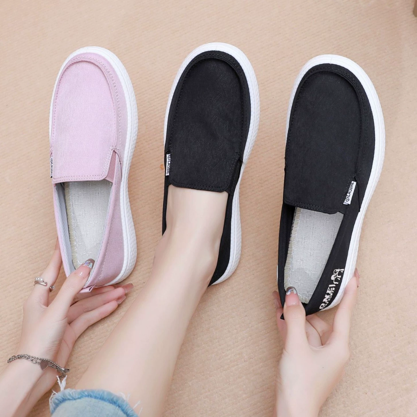 Старая пекинская обувь из ткани женская легкая и дышащая повседневная женская одиночная обувь