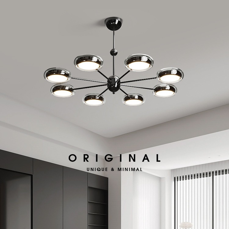 Luz italiana lujosa moderna diseñador de lámparas de sala de estar lujosa lámpara de dormitorio de alto nivel lámpara de vestíbulo minimalista lámpara principal Zhongshan lámpara