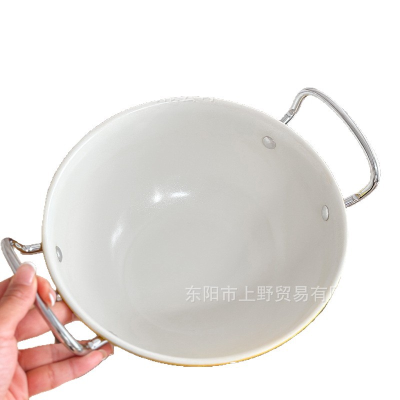 Japón forjado de hierro de doble oreja olla de 3 piezas 18cm 22cm 24cm resistente a altas temperaturas a prueba de quemaduras cocina olla de cocina