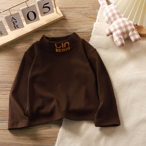 Children's Fleece Pajamas, Boys' Warm Thermal Long-Sleeve Base Shirt, Single Piece, Autumn/Winter Collar for Girls