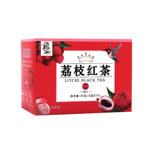 Lychee black tea freeze-dried lychee flavored black tea triangular bag health herbal combination substitute tea tea bag drop shipping
