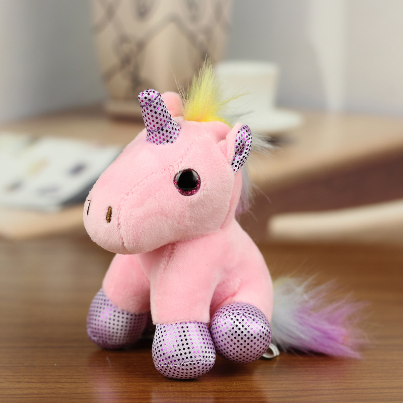 Unicornio pony peluche colgante caramelo color arco iris ropa unicornio mochila juguetes peluche colgante llavero