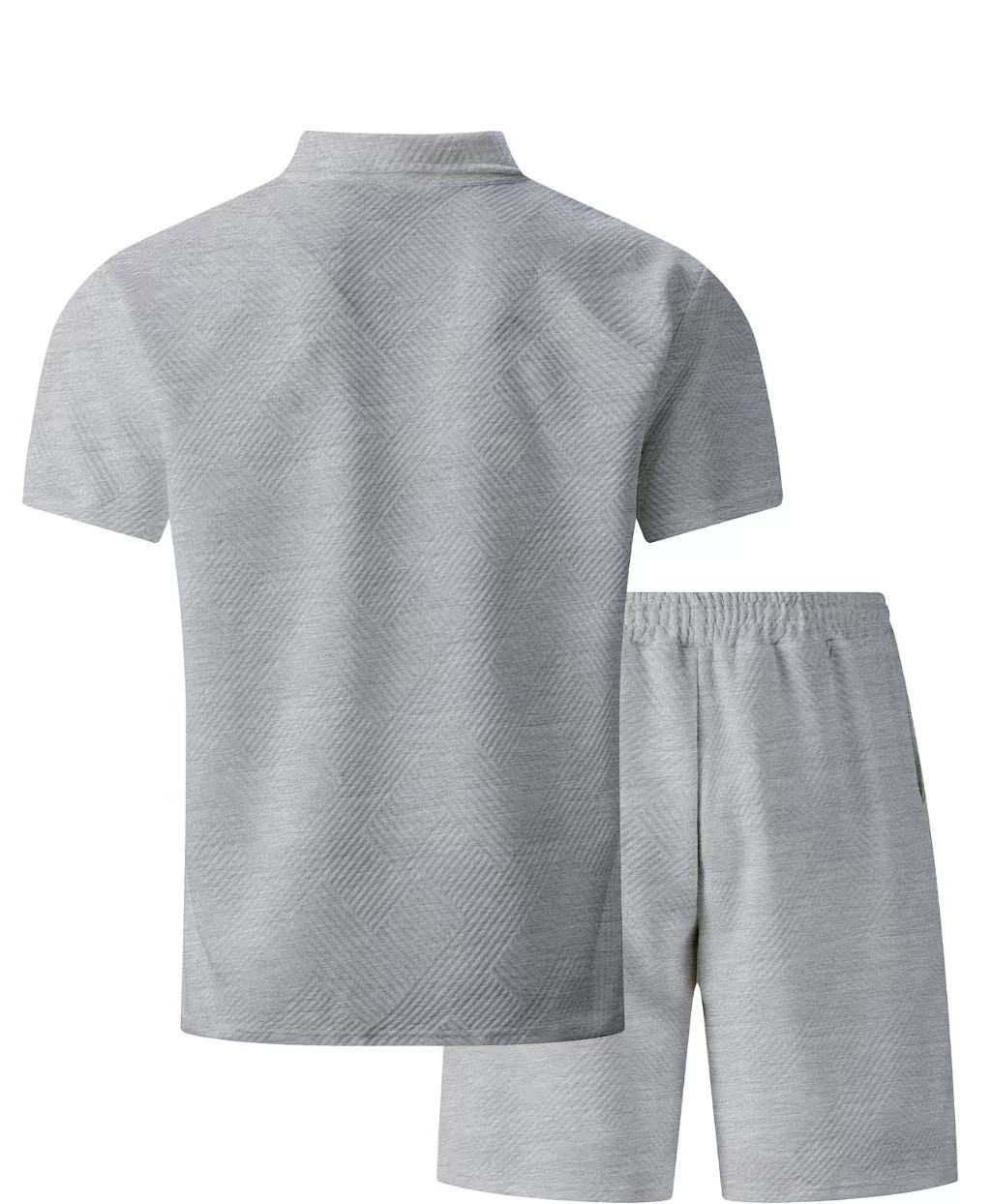 Men's Polo Shirt Short Sleeved Turn down Collar Summer T-Shirt Set 2026 New Cross Border Clothing_viptrois.com